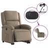 Fauteuil inclinable électrique cappuccino similicuir 