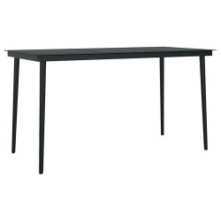 Ensemble à manger de jardin 5 pcs Noir 