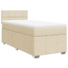 Sommier à lattes de lit avec matelas Crème 100x200 cm Tissu 