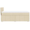 Sommier à lattes de lit avec matelas Crème 100x200 cm Tissu 