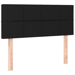 Sommier à lattes de lit avec matelas Noir 100x200 cm Tissu 