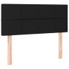 Sommier à lattes de lit avec matelas Noir 100x200 cm Tissu 