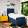 Sommier à lattes de lit avec matelas Bleu 80x200 cm Tissu 
