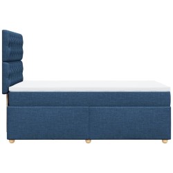 Sommier à lattes de lit avec matelas Bleu 80x200 cm Tissu 