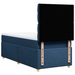 Sommier à lattes de lit avec matelas Bleu 80x200 cm Tissu 