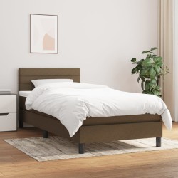Sommier à lattes de lit avec matelas Marron foncé 80x200 cm 