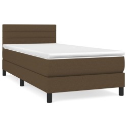 Sommier à lattes de lit avec matelas Marron foncé 80x200 cm 