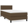 Sommier à lattes de lit avec matelas Marron foncé 80x200 cm 