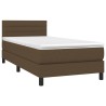 Sommier à lattes de lit avec matelas Marron foncé 80x200 cm 
