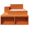 Cadre de lit sans matelas cire marron 80x200 cm bois pin massif 