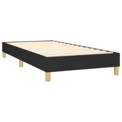 Sommier à lattes de lit avec matelas Noir 100x200 cm Tissu 