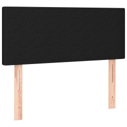 Sommier à lattes de lit avec matelas Noir 100x200 cm Tissu 