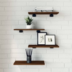 Étagères murales 4 pcs chêne marron 40x20x1,5cm bois ingénierie 