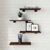 Étagères murales 4 pcs chêne marron 40x20x1,5cm bois ingénierie 