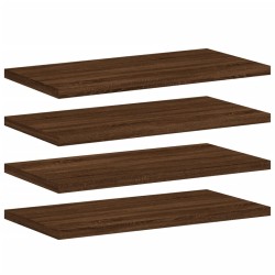 Étagères murales 4 pcs chêne marron 40x20x1,5cm bois ingénierie 