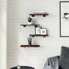 Étagères murales 4 pcs chêne marron 40x20x1,5cm bois ingénierie 