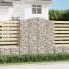 Paniers à gabions arqués 2 pcs 200x30x220/240 cm fer galvanisé 