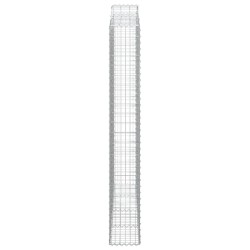 Paniers à gabions arqués 2 pcs 200x30x220/240 cm fer galvanisé 