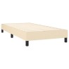 Sommier à lattes de lit avec matelas Crème 90x200 cm Tissu 
