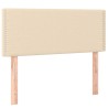 Sommier à lattes de lit avec matelas Crème 90x200 cm Tissu 