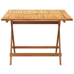 Ensemble à manger de jardin 5 pcs blanc crème tissu bois massif 