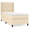 Sommier à lattes de lit avec matelas Crème 100x200 cm Tissu 