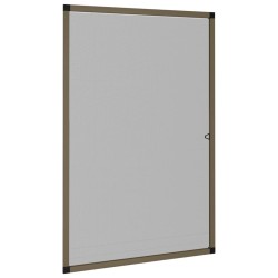 Moustiquaire pour fenêtres Marron 90x120 cm 