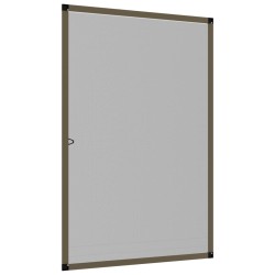 Moustiquaire pour fenêtres Marron 90x120 cm 