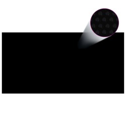 Couverture de piscine Noir 400 x 200 cm PE 