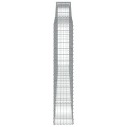 Paniers à gabions arqués 2 pcs 400x30x160/180 cm Fer galvanisé 