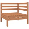 Salon de jardin 5 pcs Bois de pin massif Marron miel 