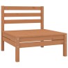 Salon de jardin 5 pcs Bois de pin massif Marron miel 
