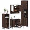 Ensemble de meubles de salle de bain 4 pcs chêne marron 