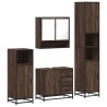 Ensemble de meubles de salle de bain 4 pcs chêne marron 