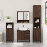 Ensemble de meubles de salle de bain 4 pcs chêne marron 