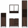 Ensemble de meubles de salle de bain 4 pcs chêne marron 