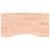 Dessus de bureau 80x(36-40)x2,5 cm bois massif de hêtre 