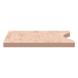 Dessus de bureau 80x(36-40)x2,5 cm bois massif de hêtre 