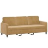 Canapé à 3 places Marron 180 cm Velours 