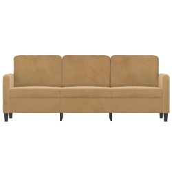 Canapé à 3 places Marron 180 cm Velours 