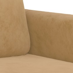 Canapé à 3 places Marron 180 cm Velours 