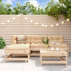 Salon de jardin 5 pcs bois massif de pin 