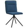 Chaises à manger lot de 6 bleu tissu 