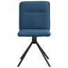 Chaises à manger lot de 6 bleu tissu 