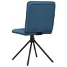 Chaises à manger lot de 6 bleu tissu 