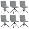 Chaises à manger lot de 6 gris clair tissu 