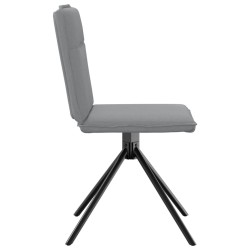 Chaises à manger lot de 6 gris clair tissu 
