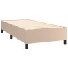 Sommier à lattes de lit avec matelas et LED Cappuccino 90x190cm 