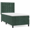 Sommier à lattes de lit avec matelas Vert foncé 90x200 cm 