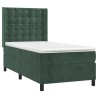 Sommier à lattes de lit avec matelas Vert foncé 90x200 cm 